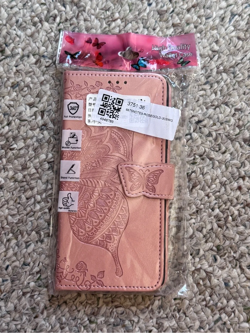 Samsung Galaxy Note 9 Rose Gold Phone Case NWT